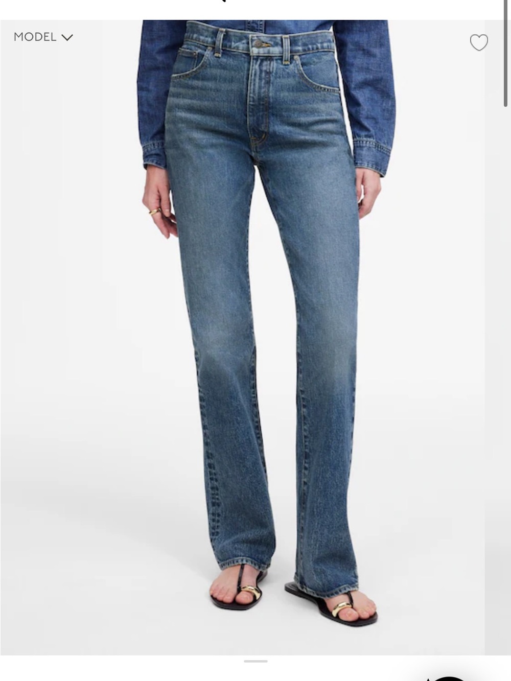 Madewell Relaxed Bootcut jeans - Concho wash, size 24